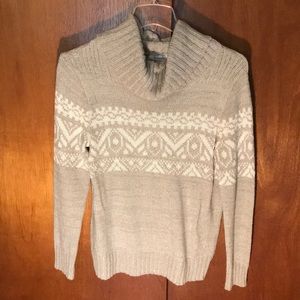 Aztec Print Turtle Neck Sweater